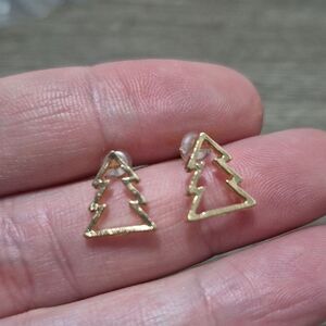3/$16 ⭐️ Novelty Cut-Out Tree Stud Earrings | Holiday Jewelry Gifts for Her